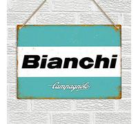 Plaque murale en métal style rétro avec inscription « Restaurant Bianchi Camagnolo », 20,3 x 30,5 cm