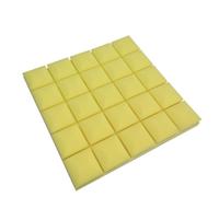 Plaque Murale En Mousse Éponge acoustique de Studio 50x50x3cm, Type champignon, mousse insonorisée, Absorption acoustique, traitement du panneau sonore, protection 6 couleurs(Yellow)
