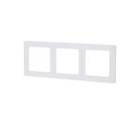 Plaque murale en plastique blanc à 3 clés, idéale pour les installations électriques et les connexions à la maison ou au bureau.