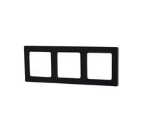 Plaque murale en plastique de couleur noire, design stylisé allemand/français avec capacité pour trois clés, alliant fonctionnalité et esthétique élégante.