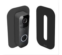 Plaque murale en plastique Perspex résistant avec sonnette BlinkDoorbell Finition satinée Noir