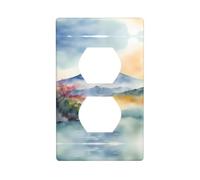 Plaque murale en polycarbonate durable avec impressions YYHWHJDE Pretty Mt. Fuji - Résistant à la chaleur et à la décoloration, facile à nettoyer - Dimensions standard - 11,4 x 7 cm