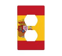 Plaque murale en polycarbonate durable avec imprimé drapeau espagnol YYHWHJDE - Résistant à la chaleur et à la décoloration, facile à nettoyer - Taille standard - 11,4 x 7 cm