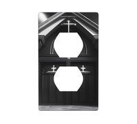 Plaque murale en polycarbonate durable Motif église majestueuse WHJSHOP 11,4 x 7 cm, résistant à la chaleur et à la décoloration, facile à nettoyer, taille standard