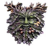 Plaque murale en résine en forme de tête de Greenman