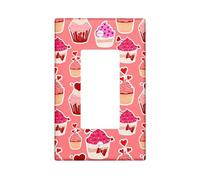 Plaque murale en thermoplastique pour interrupteur de petite taille, motif dessert pêche pour décoration de cuisine, plaques murales thermoplastique, taille standard