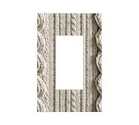 Plaque murale en tissu tricoté beige pour interrupteur mural à bascule simple 1 gang décorateur de prise de courant pour la maison, la cuisine, la salle de bain