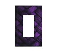 Plaque murale en tissu violet texturé abstrait pour interrupteur, plaque murale à bascule simple, décoration pour la maison, la cuisine, la salle de bain