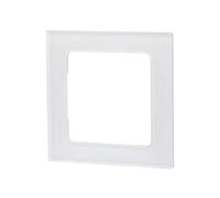 Plaque murale en verre à 1 clé, couleur blanche, idéale pour les commandes d'éclairage et le design moderne en intérieur.