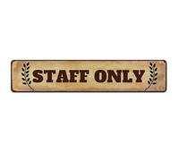 Plaque murale et porte autocollante en étain pour restaurants et entreprises 10,2 x 40,6 cm