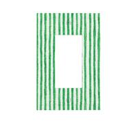 Plaque murale fine à rayures aquarelles vertes pour interrupteur mural à bascule 1 gang décorateur de prise de courant pour la maison, la cuisine, la salle de bain