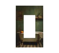 Plaque murale humoristique en caoutchouc jaune sur tête de fantôme pour interrupteur mural à bascule unique 1 gang décoratif pour la maison, la cuisine, la salle de bain