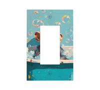 Plaque murale humoristique pour interrupteur de baignoire remplie de bulles - 1 interrupteur à bascule - Décoration pour la maison, la cuisine, la salle de bain