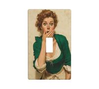 Plaque murale humoristique pour salle de bain - Motif femme choquée - Pour cuisine, ferme, chambre à coucher, salle de bain