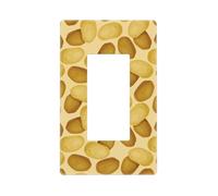 Plaque murale imprimée de pommes de terre, 1 bande sans vis, taille standard 11,7 x 7,1 cm, couvercle décoratif pour interrupteur, couvercle de sortie, en polycarbonate thermoplastique