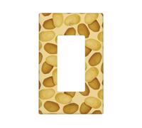 Plaque murale imprimée de pommes de terre, 1 gang de taille moyenne, 12,7 x 7,6 cm, couvercle décoratif pour interrupteur, couvercle de sortie, en polycarbonate thermoplastique