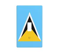 Plaque murale imprimée drapeau de Sainte-Lucie en polycarbonate pour la maison et le bureau