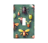 Plaque murale imprimée Insect Atlas, cache-prise décorative en polycarbonate pour la maison et le bureau