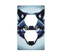 Plaque murale imprimée tête de loup féroce en polycarbonate résistant aux chocs standard britannique résistant à la chaleur résidentiel commercial