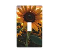 Plaque murale imprimée tournesol de ferme, couvercle décoratif en polycarbonate pour la maison et le bureau