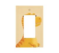 Plaque murale minimaliste avec motif dinosaure de dessin animé - Plaque murale à bascule unique - Décoration pour la maison, la cuisine, la salle de bain