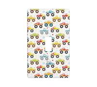 Plaque murale motif Monster Trucks de dessin animé, plaque murale 1 gang taille standard 11,4 x 7 cm, couvercle décoratif pour interrupteur à bascule, couvercle de prise de courant en polycarbonate