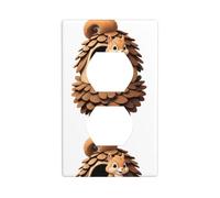 Plaque murale MSRHIUEF The Little Squirrel in the Pine Cone House en polycarbonate durable, résistant à la chaleur et à la décoloration, facile à nettoyer, taille standard - 11,4 x 7 cm