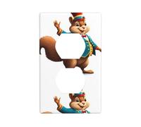 Plaque murale MSRHIUEF The Squirrel who directs The Circus Picture en PC durable, résistant à la chaleur et à la décoloration, facile à nettoyer, taille standard 11,4 x 7 cm