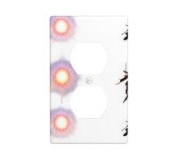 Plaque murale MSRHIUEF Two Suns en polycarbonate durable, résistant à la chaleur et à la décoloration, facile à nettoyer, dimensions standard - 11,4 x 7 cm