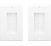 Plaque Murale , Passe-Câble Murale Sortie Connecteur Audio Vidéo - Pr Encastrable Pour Pas De Câble Tv Hdmi Hi-Fi, 2 Pièces[Video1096]