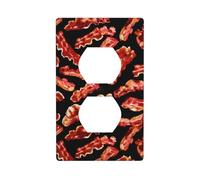 Plaque murale pour appareil receptacle imprimé bacon - Plaque de commutation électrique - Couvercle de sortie.