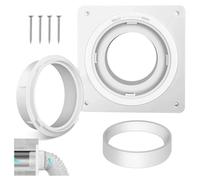 Plaque murale pour grille d'aération de sèche-linge, kit de connecteur rapide avec verrou à visser pour tubes de 10,2 cm, facile à installer pour la buanderie et la salle de bain