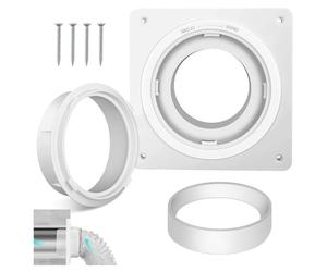 Plaque murale pour grille d'aération de sèche-linge, kit de connecteur rapide avec verrou à visser pour tubes de 10,2 cm, facile à installer pour la buanderie et la salle de bain