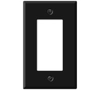 Plaque murale pour interrupteur à bascule en métal, couvercle de sortie noir, taille standard 11,4 x 7 cm, couvercles noirs mats pour interrupteurs à bascule GFCI, fabriquées aux États-Unis