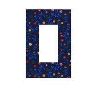 Plaque murale pour interrupteur à bascule simple avec petite fleur sur lumière bleue - Décoration pour la maison, la cuisine, la salle de bain