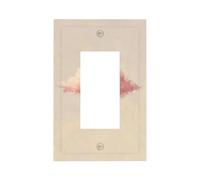 Plaque murale pour interrupteur à bascule simple en forme de nuage flottant dans un ciel crème - Décoration pour la maison, la cuisine, la salle de bain