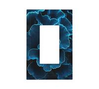 Plaque murale pour interrupteur à bascule simple - Texture corail bleu - Décoration pour la maison, la cuisine, la salle de bain