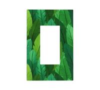 Plaque murale pour interrupteur à motif plumes vertes, plaque murale à bascule simple, décoration pour la maison, la cuisine, la salle de bain