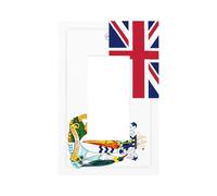 Plaque murale pour interrupteur avec drapeau du territoire de l'Antarctique britannique - 1 interrupteur à bascule - Décoration pour la maison, la cuisine, la salle de bain