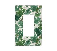 Plaque murale pour interrupteur avec glands verts et feuilles de chêne, 1 interrupteur à bascule unique, décoration pour la maison, la cuisine, la salle de bain