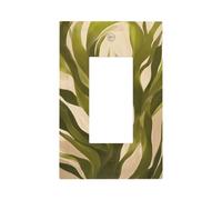 Plaque murale pour interrupteur d'algues vertes - Plaque murale à bascule simple - Décoration pour la maison, la cuisine, la salle de bain