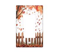 Plaque murale pour interrupteur de clôture d'arbre d'automne - 1 interrupteur à bascule unique - Feuilles d'érable d'automne - Plaque électrique pour chambre à coucher, salle de bain, maison de