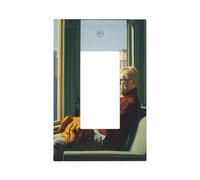 Plaque murale pour interrupteur de fenêtre, motif homme solitaire assis sur un canapé, plaque murale à bascule, 1 gang décorateur pour la maison, la cuisine, la salle de bain
