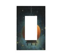 Plaque murale pour interrupteur de lanterne citrouille d'Halloween - Plaque murale à bascule unique - Décoration pour la maison, la cuisine, la salle de bain