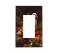 Plaque murale pour interrupteur de Noël, colombe de paix, plaque murale à bascule simple, décoration de prise de courant pour la maison, la cuisine, la salle de bain