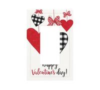 Plaque murale pour interrupteur de Saint Valentin - Grand cœur rouge - Plaque murale à bascule simple - Décoration pour la maison, la cuisine, la salle de bain