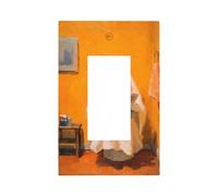 Plaque murale pour interrupteur de salle de bain, journal de lecture fantôme, plaque murale à bascule unique, 1 gang décorateur, prise de courant pour maison, cuisine, salle de bain