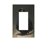 Plaque murale pour interrupteur de sorcière marchant dans la vieille route de campagne sombre - Plaque murale à bascule unique - Décoration pour la maison, la cuisine, la salle de bain