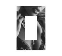 Plaque murale pour interrupteur en dentelle et perles - Motif femme portant une seule bascule - Décoration pour la maison, la cuisine, la salle de bain