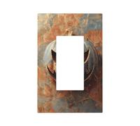 Plaque murale pour interrupteur en forme de citrouille d'Halloween bleue en marbre - 1 interrupteur à bascule - Décoration pour la maison, la cuisine, la salle de bain